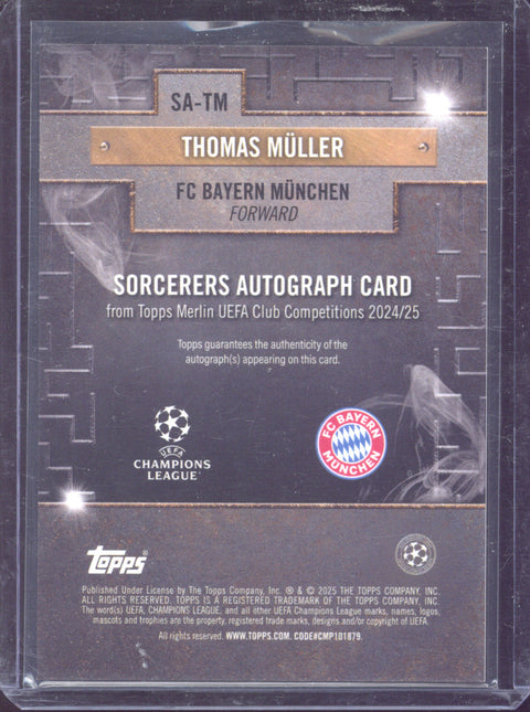2024-25 Topps Merlin UCC Thomas Müller Sorcerers Autograph /50 #SA-TM