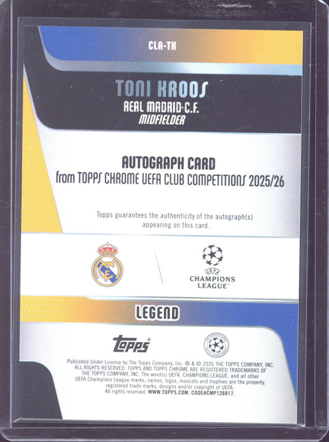 2025-26 Topps Chrome UCC Toni Kroos Green Lava Refractor Autograph /99 #CLA-TK