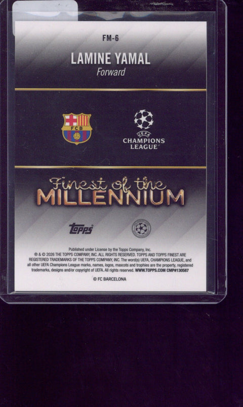 2025-26 Topps Finest UCC Lamine Yamal  Finest of the Millenium /50 #FM-6