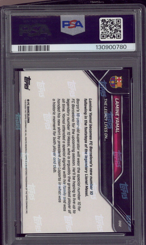 2025 Topps Now Lamine Yamal FC Barcelona #2 PSA 10