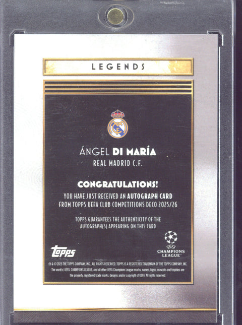 2025-26 Topps Deco UCC Angel Di Maria Legends Autograph /10