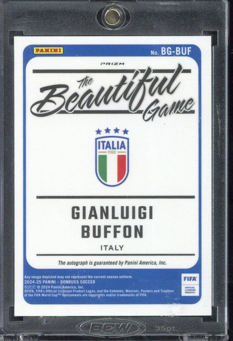 2024-25 Panini Donruss Gianluigi Buffon The Beautiful Game Autograph Pink Laser #BG-BUF