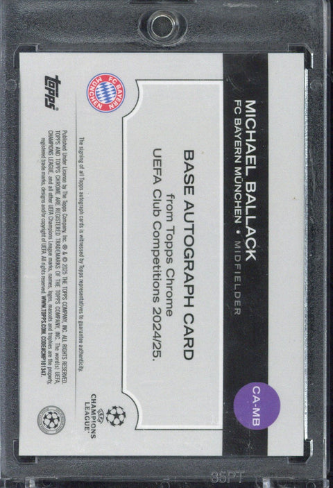 2024-25 Topps Chrome UCC Michael Ballack Gold Logofractor Autograph /50 #CA-MB