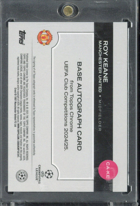 2024-25 Topps Chrome UCC Roy Keane Autograph /75 #CA-KE