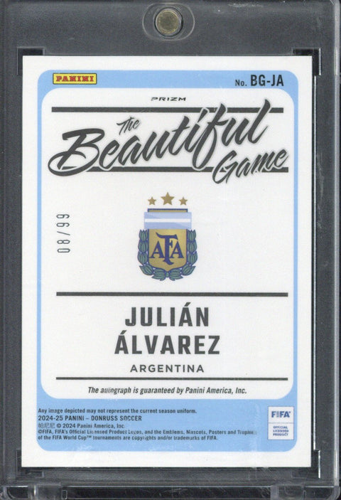 2024-25 Panini Donruss Julian Alvarez The Beautiful Game Dragon Autograph #BG-JA
