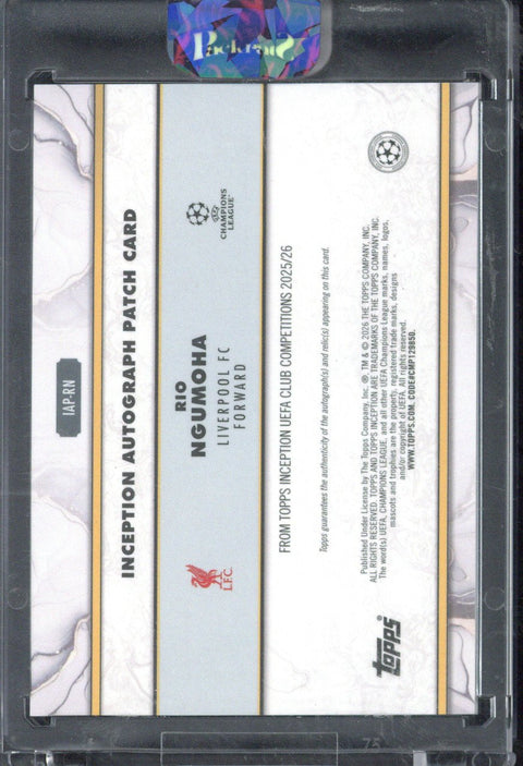 2025-26 Topps Inception UCC Rio Ngumoha RC Autograph Relic /25 #IAP-RN
