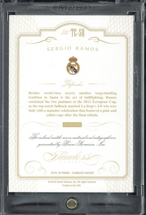 2015-16 Panini Flawless Sergio Ramos Tops of the Class Autograph Patch /10 #TC-SR