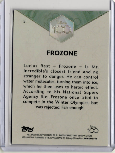 2023 Topps Chrome Disney 100 Frozone Purple Refractor /299 #5