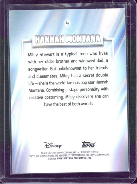 2026 Topps Chrome Disney Hannah Montana Blue Mini-Diamonds Refractor /150 #4