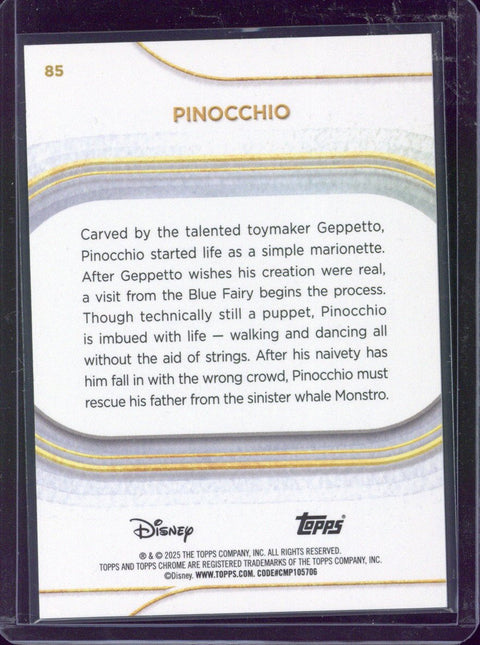 2025 Topps Chrome Disney Pinocchio Gold Mini-Diamonds Refractor /50 #85