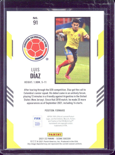 2021-22 Panini Score Luis Diaz 1/1 #91