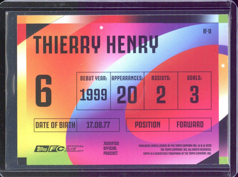 2025-26 Topps Juventus Team Set Thierry Henry Rainbow Flick #RF-18