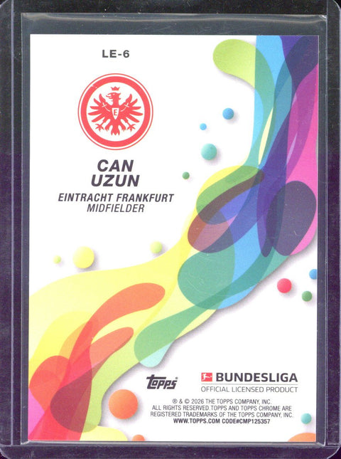 2026 Topps Chrome Bundesliga Can Uzun Black Spektrum #LE-6