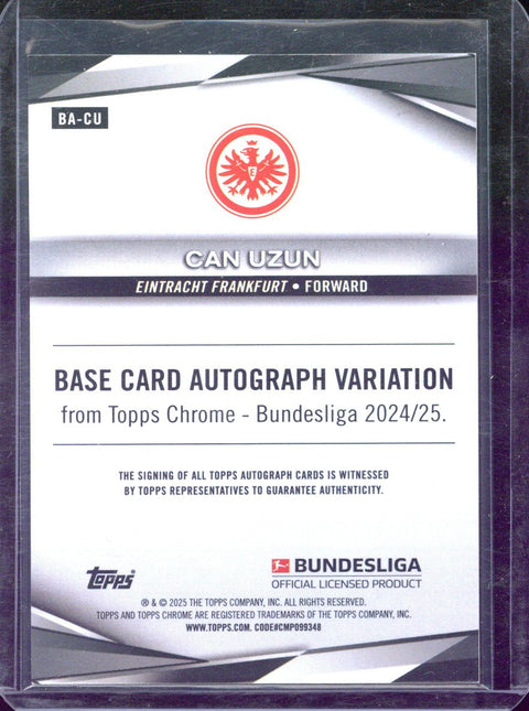2024-25 Topps Chrome Bundesliga Can Uzun RC Gold Wave Autograph /50 #BA-CU