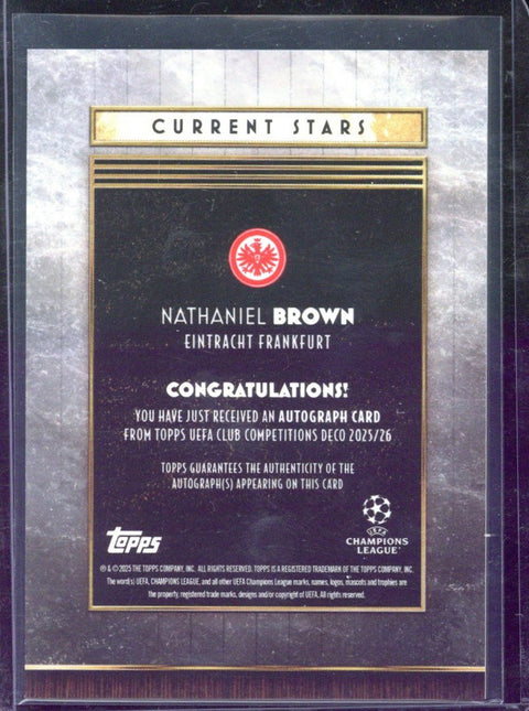 2025-26 Topps UCC Deco Nathaniel Brown Current Stars Autograph /10