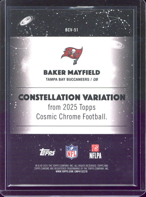 2025 Topps Cosmic Chrome Football Baker Mayfield Constellation Variation #BCV-51