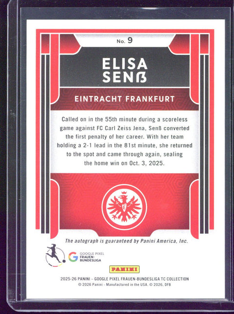 2025-26 Panini Google Pixel Bundesliga Elisa Senß Autograph /25 #9