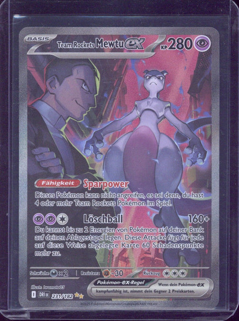 2025 Pokemon DRI DE Rocket's Mewtwo ex SIR #231