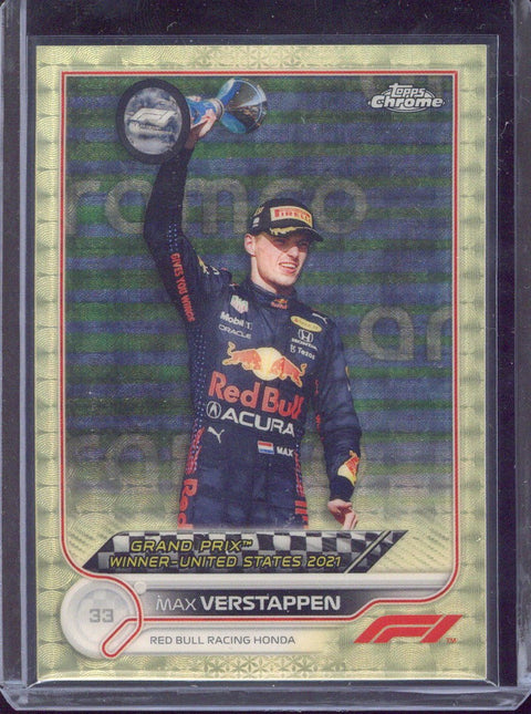 2021-22 Topps Chrome F1 Max Verstappen Grand Prix Winner Superfractor 1/1 #167