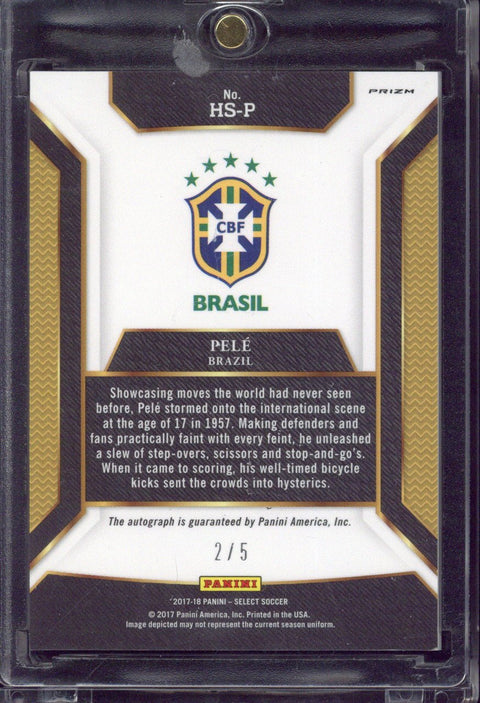 2017-18 Panini Select Historic Autograph Pelé Brazil #HS-P /5