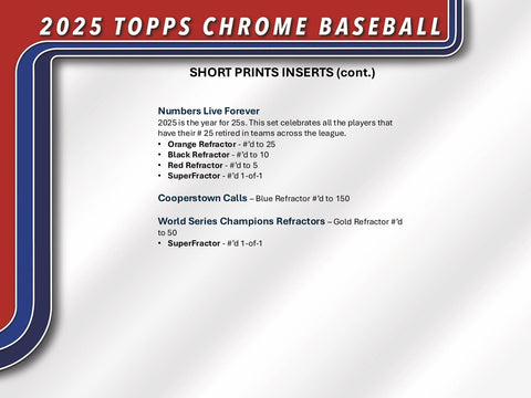 2025 Topps Chrome Baseball Hobby Jumbo Pack