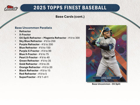 2025 Topps Finest Baseball Hobby Pack