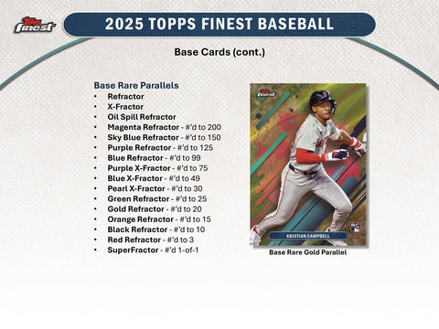 2025 Topps Finest Baseball Hobby Pack