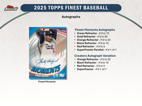 2025 Topps Finest Baseball Hobby Pack