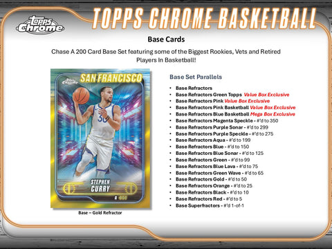 2024/25 Topps Chrome Basketball 8-Pack Blaster