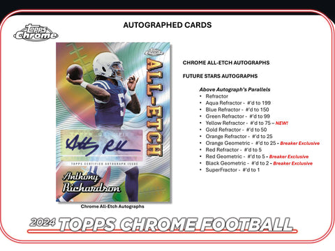 2024 Topps Chrome Football Hobby Pack
