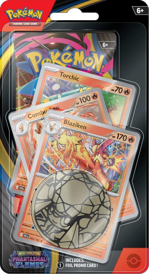 Pokemon Mega Evolution: Phantasmal Flames Premium Checklane Blister (3 Promo Cards)