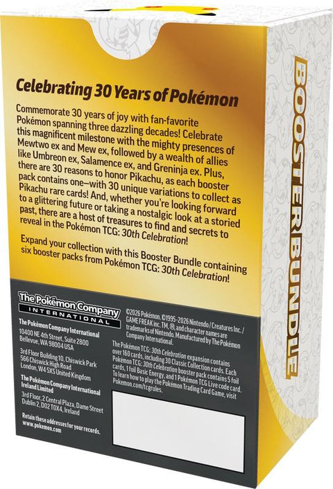 Pokemon 30th Celebration 6-Pack Booster Bundle (Presell)
