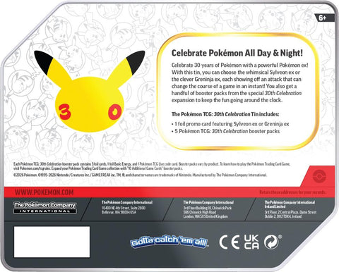 Pokemon 30th Celebration Tin