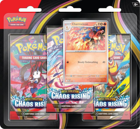 Pokemon Mega Evolution: Chaos Rising 3-Pack Blister