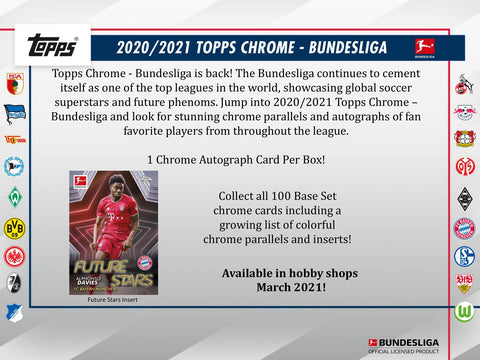 2020/21 Topps Chrome Bundesliga Soccer Hobby