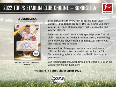 2021/22 Topps Stadium Club Chrome Bundesliga Soccer Hobby