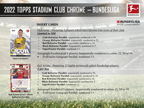 2021/22 Topps Stadium Club Chrome Bundesliga Soccer Hobby
