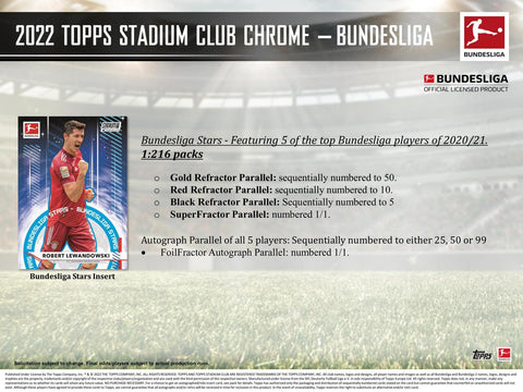 2021/22 Topps Stadium Club Chrome Bundesliga Soccer Hobby