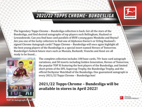 2021/22 Topps Chrome Bundesliga Soccer Hobby