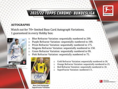 2021/22 Topps Chrome Bundesliga Soccer Hobby