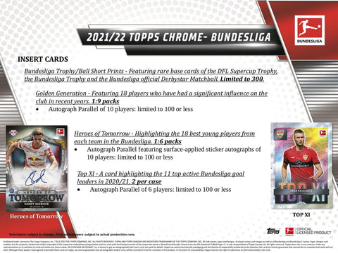 2021/22 Topps Chrome Bundesliga Soccer Hobby