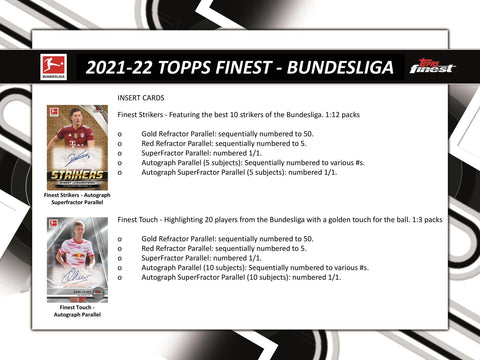 2021/22 Topps Finest Bundesliga Soccer Hobby