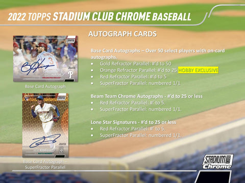 2022 Topps Stadium Club Chrome Baseball Hobby Pack