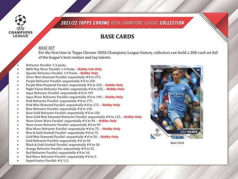 2021/22 Topps UEFA Champions League Chrome Soccer Hobby Lite